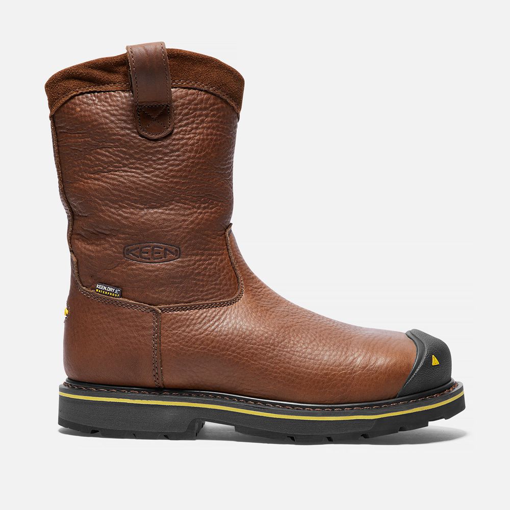 Botas de Trabajo Keen Mexico Marrom - Hombre Dallas Wellington (Steel Toe) - IL8514672